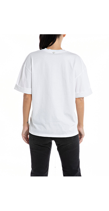 フロント刺しゅう オーバーサイズTシャツ 詳細画像